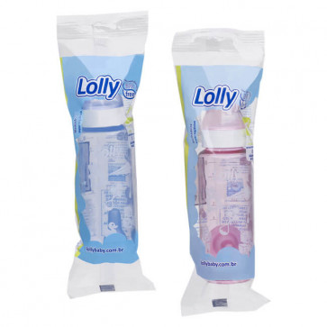 Mamadeira Color 240ml Bico Universal Embalagem Saco Plástico- Lolly