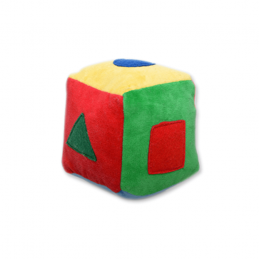 Cubo de Pelucia Colorida 10cm com Chocalho - Zip Toys