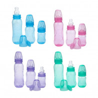 Kit 3 Mamadeiras Aquarela Bico Orto - Kuka